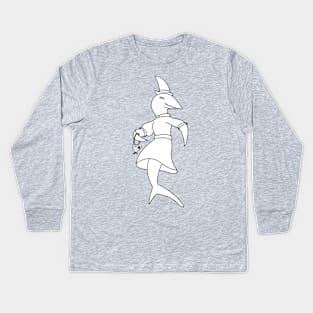 Lady Shark Kids Long Sleeve T-Shirt